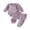 Purple, variant on RUINIXCW New To The Cousin Crew Newborn Baby Boy Hospital Coming Home Outfit Infant Baby Boys Fall Winter Clothes Long Sleeve Waffled Romper and Pants Hat Set