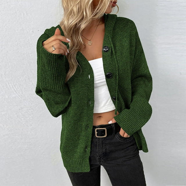 Plus Size Cardigan Women Loose Dark Color Rope Knitting Cardigan Jacket Fall Cardigans for Women on Clearance