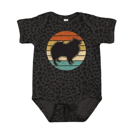 

Inktastic Keeshond Dog Retro Sunset Gift Baby Boy or Baby Girl Bodysuit