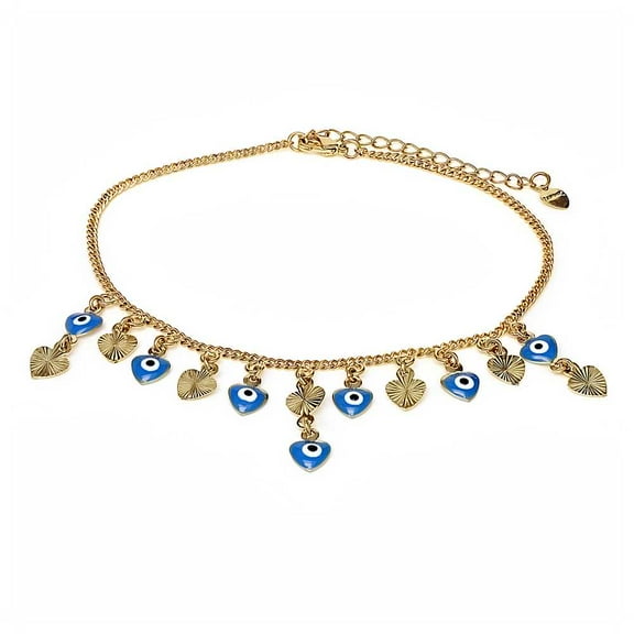 Gem Stone King Gorgeous Evil Eye Charm Bracelet Features An Extender for Adjustable Wearing