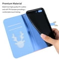 thumbnail image 6 of Feishell for Apple iPhone 14 Pro Max Wallet Case with Wrist Strap,Fashion Gradient PU Leather Deer Magnetic Buckle Folio Flip Stand Credit Card Holder Shockproof Protective Phone Cover,Blue, 6 of 7
