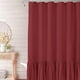 thumbnail image 1 of XmhyTop-A Cortina de ducha rústica de lino con dobladillo fruncido, estilo rústico, estilo rústico, 183 x 183 cm, decoración elegante para el baño, color rojo., 1 of 5