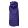 thumbnail image 4 of TQWQT Women's Long Quilted Vest Hooded Maxi Length Sleeveless Puffer Vest Padded Coat Winter Outerwear, 4 of 5