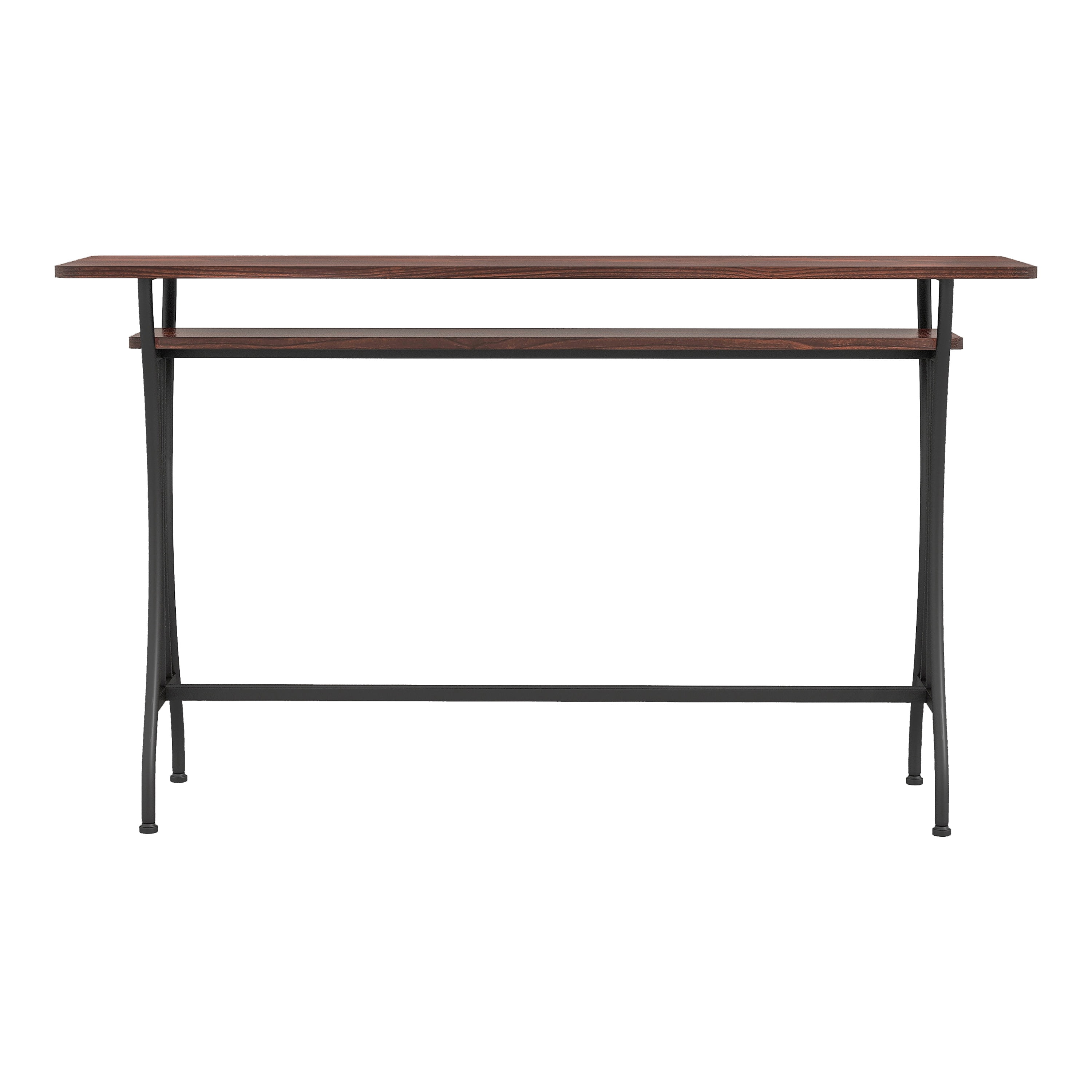Furniture of America Lully 1-Shelf Wood Indoor Console Table, Toasted Barnwood