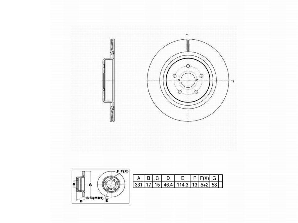 Winstop Brake Rotor, Rear WS252931, Subaru Ascent 2022-2019