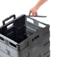 thumbnail image 5 of Honey-Can-Do Plastic and Steel Folding Crate Utility Cart, Gray/Black, 5 of 7
