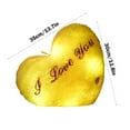 thumbnail image 2 of Hgallory Luminous Heart Shaped Polyester Throw Pillows for Bed Sofa Couch, Household Plush Cushion Decorative Pillow Indoor Outdoor, Love Style Home Decor Gift for Valentine, 12"x14", 1PC, Yellow, 2 of 6