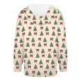 thumbnail image 4 of NMMUED Christmas Hoodie Graphic Sweatshirt for Women Christmas Tops for Women Cute Hoodies Holiday Tops for Women Oversized Hoodie Holiday Clothing for Women Mint Green 2 L, 4 of 5