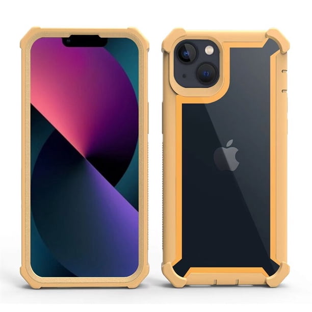 Funda de silicona resistente híbrida para iPhone, carcasa transparente a prueba de golpes, armadura 2 en 1 para iPhone 14, 13, 12, 11 Pro Max, XR, X, XS Mini, 8, 7, 6 Plus, SE 2 Fivean unisex
