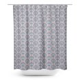 thumbnail image 1 of S4Sassy Pink Vector Design Damask Waterproof Bathroom Shower Curtain With Roller Rings Hook-60 x 75 Inch, 1 of 6