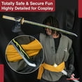thumbnail image 4 of Armory Replicas Zenitsu Art of Thunder Foam Katana with Leather Back Sling – Yellow Cosplay Sword Combo Set, 4 of 6