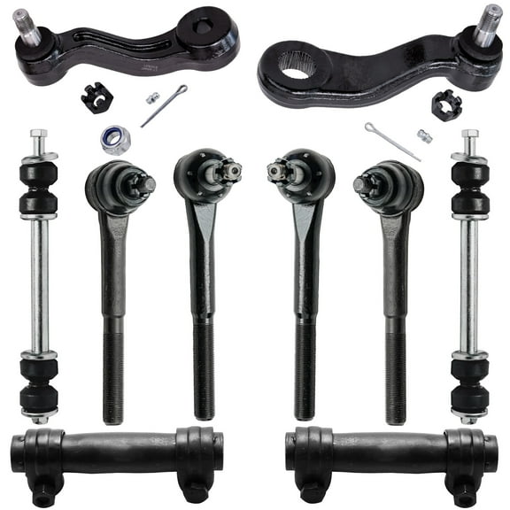 Detroit Axle - 4WD Front Suspension Kit for Chevy GMC K1500 K2500 Suburban K3500 Tahoe Yukon Blazer 2 Sway Bar Links 4 Inner Outer Tie Rod Ends Idler & Pitman Arms 2 Sleeves Replacement