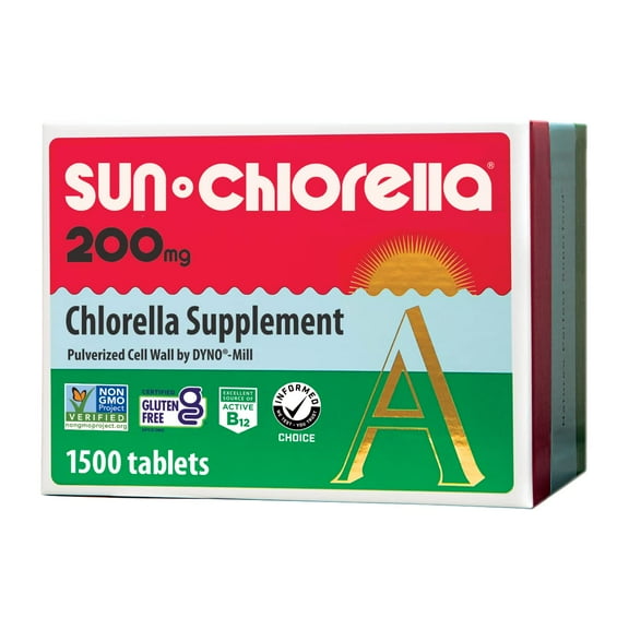 Sun Chlorella - Dietary Chlorella Supplement A 200 mg. - 1500 Tablets