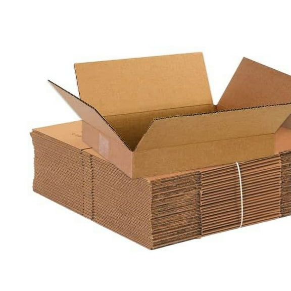 BOX USA Shipping Boxes Flat 13"L x 10"W x 2"H, 25-Pack  Corrugated Cardboard Box for Packing, Moving and Storage