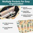 thumbnail image 3 of FORMRS Tote Bag for Women Quilted Large Capacity Travel Work Carry On Shoulder Handbag, Sunshine Pineapples, 3 of 7