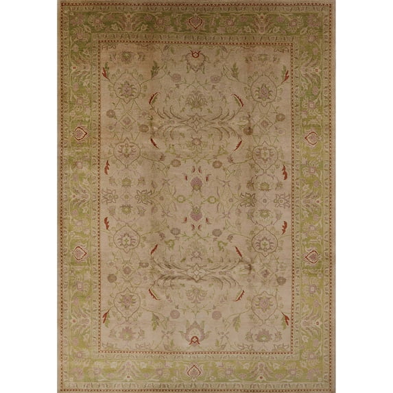 Ahgly Company Indoor Rectangle Mid-Century Modern Light Brown Oriental Area Rugs, 3' x 5'