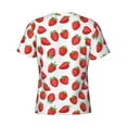 thumbnail image 6 of Vsdgher Strawberries Print Men's Dry Fit Mesh Athletic Shirts Moisture Wicking Tennis T-Shirt Tops, 6 of 9