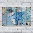 thumbnail image 2 of Starfish Beach House Metal Tin Sign Wall Decor, 8 x 12 Inch Seaside Summer Hanging Plaque for Kitchen or Home, 2 of 6