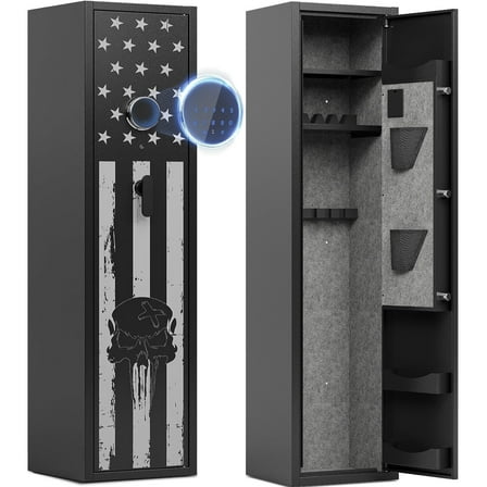 KAER 8-10 Gun Safe, Large Assembled Rifle Safe, Gun Cabinet with Removable Shelf and Pistol Rack