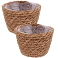 thumbnail image 1 of HLONK 2 Pcs Baskets for Plants Woven Flower Planter Artificial Mini, 1 of 8