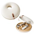thumbnail image 5 of Doughnut Retainer Case with Hook Cleaning Brush Double Layers Portable Invisible Brace Storage Box Mouth Guard Denture Dental Aligner Container Holder, 5 of 8