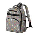 thumbnail image 2 of Australian Shepherd and Floral Cute School Backpack Bag for School with Padded Back and Adjustable Shoulder Straps 15.25"x11.5"x5.25", 2 of 5
