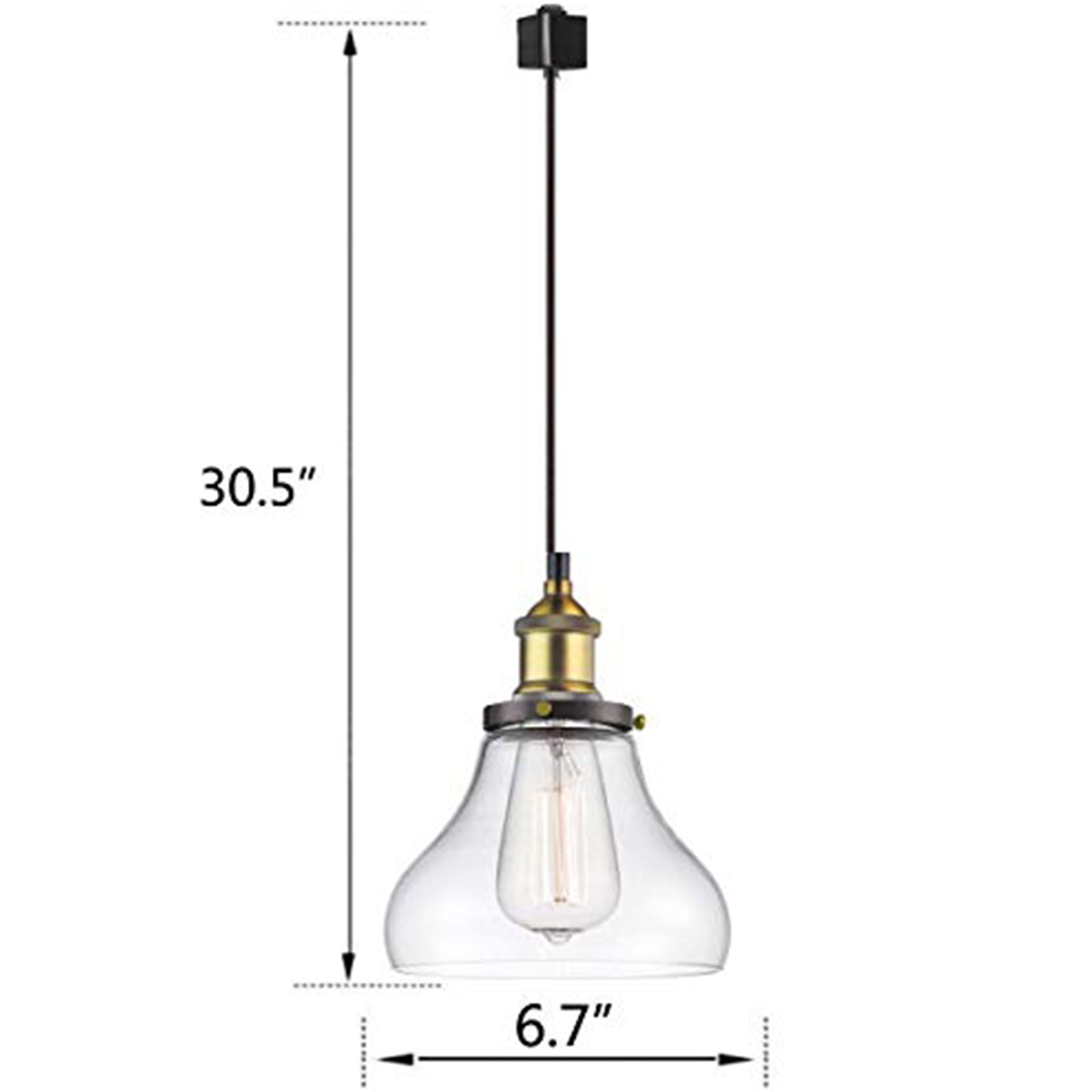 Kiven Halo Track Lighting,H-type Pendant Light,Handmade Traditional Glass Shade ,1-Light