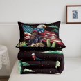 thumbnail image 5 of Manfei Bald Eagle Usa Flag Twin Comforter Sets,Tropical Botanical Cactus Bedding Set,Multicolor,Black Reversible,2 Pieces,1 Comforter and 1 Pillowcase, 5 of 7