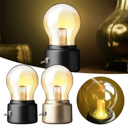 

HOOUDO Night Light Clearance Night Lights Retro Bulb Light LED Night Lights USB Bright Night Light Soft White Small Nightlight On/off For Kid Room Bedroom Bathroom
