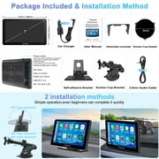 Carpuride Wireless Car Stereo for Apple Carplay 7 Portable Touch Screen Android Auto for Car C3