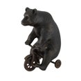thumbnail image 2 of Bear Riding Tricycle Antique Brass Finish Decorative Statue, 2 of 3