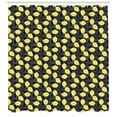 thumbnail image 3 of Ambesonne Fruits Shower Curtain, Lemons and Blossoms Drawings, 69"Wx75"L, Charcoal Grey Yellow, 3 of 3
