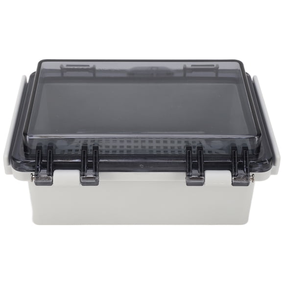 Electrical Enclosure, Corrosion Prevention Rainproof Stainless Steel Buckle IP67 Transparent Cover Project Box for Outdoor