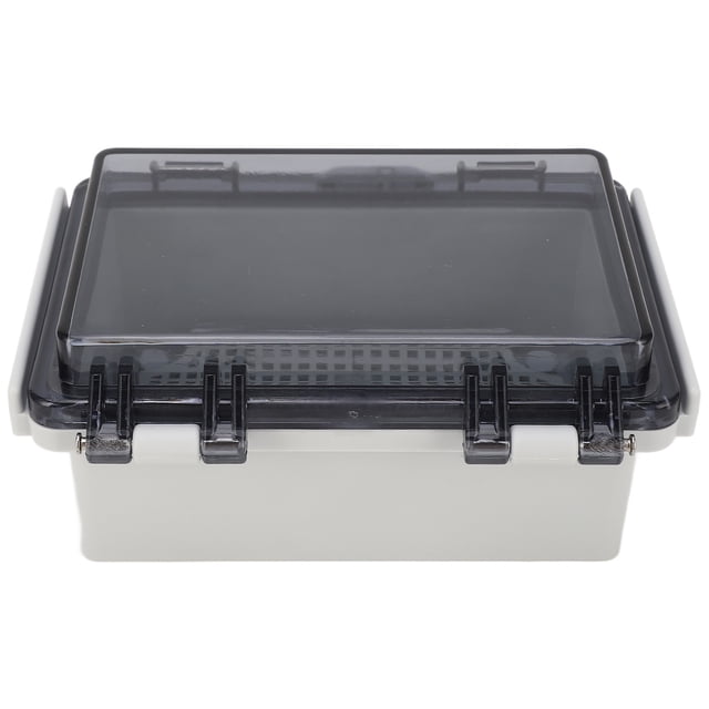 Electrical Enclosure, Corrosion Prevention Rainproof Stainless Steel Buckle IP67 Transparent Cover Project Box for Outdoor