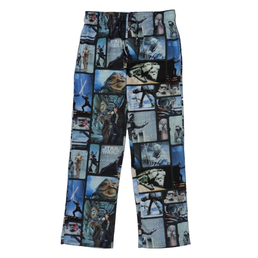Star Wars Star Wars Mens Flannel Classic Movie Scenes Millennium Falcon Sleep Pants S