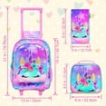 thumbnail image 4 of Set de mochila con ruedas AGSDON para niñas con diseño de unicornio 32x46x15 cm, 4 of 9