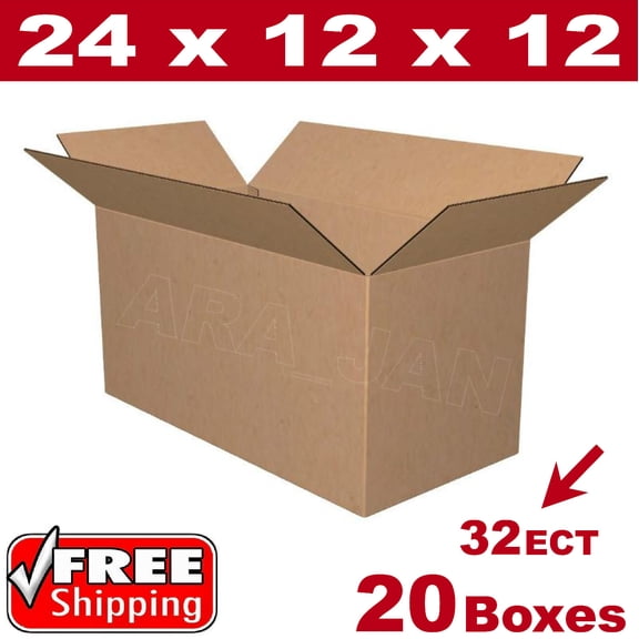 20 - 24x12x12 Cardboard Boxes Mailing Packing Shipping Box Corrugated Carton