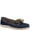 Navy, variant on Sperry Women's, Firefish Lace up Boat Shoe Black Linen (6 W (C), Black)