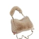 thumbnail image 3 of Bolso de mano de felpa para mujer, mini bolso de mano lindo y esponjoso, bolso de mensajero de felpa de moda, bolso cuadrado, 3 of 5