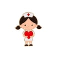 thumbnail image 3 of Set de broches con temática médica, dibujos animados, enfermera y doctor, x6, 3 of 3