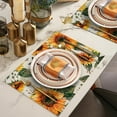 thumbnail image 3 of Sunflower Placemats Set of 6 Home Sweet Home Table Mats Washable Farmhouse Place Mats for Party Indoor Kitchen Dining Table Decoration 12x18 Inch, 3 of 6