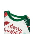 thumbnail image 5 of Elippeo Christmas Pajamas for Family Long Sleeve Santa Snowman Reindeer Print Tops + Pants Set Winter Sleepwear, 5 of 10
