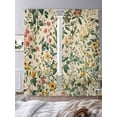 thumbnail image 4 of Green Botanical Semi Sheer Curtains 96 Inch Length 2 Panels Set, Vintage Plant Flowers Garden Leaf Motifs Sheer Kitchen Curtain Privacy Voile Window Curtain for Living Room Bedroom Rod Pocket Drapes, 4 of 7