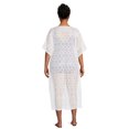 thumbnail image 3 of Time and Tru Women's Plus Size Midi Crochet Caftan Cover Up, 3 of 5