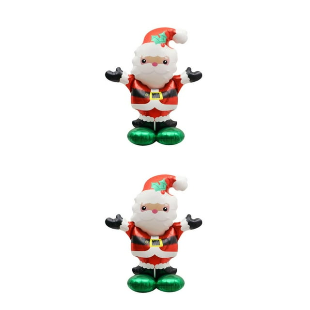 Ruiboury Party Decor Essential Christmas Foil Balloons With Exquisite Patterns Balloon Christmas Suitable For Any Places multicolor Stretching Santa 2Set