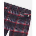 thumbnail image 4 of Milano Treggings Red And Navy Plaid, 4 of 5