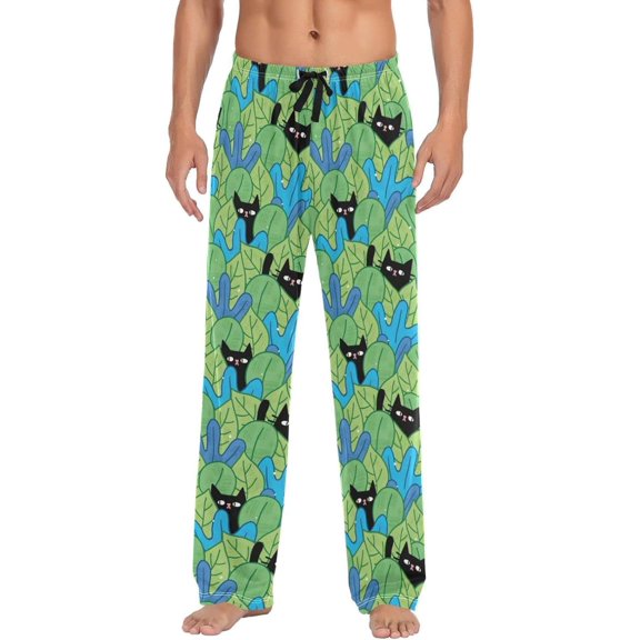 GZHJMY Cat Pajama Pants for Men, Lounge Pants Lightweight Men Pajama Bottoms with Drawstring Pockets, Christmas New Year Birthday Gifts, XX-Large