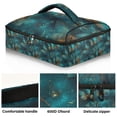 thumbnail image 2 of Iauyy Casserole Carrier for Hot Food Insulated Casserole Travel Carry Bag with Lid Food Warmer Bag for Party/Picnic,Cyan-green Amber Butterfly, 2 of 7
