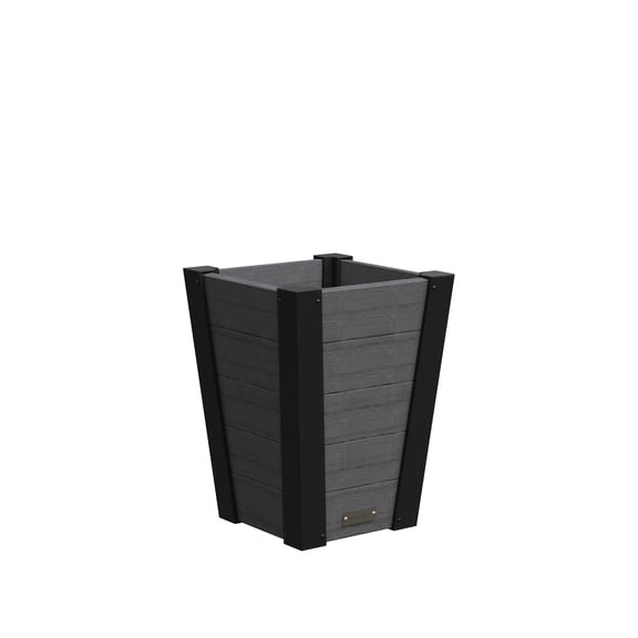 Horizon 18in Tall Tapered Planter - Charcoal