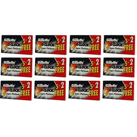 7 O'Clock Super Platinum Double Edge Safety Razor Blades- 84 Blades